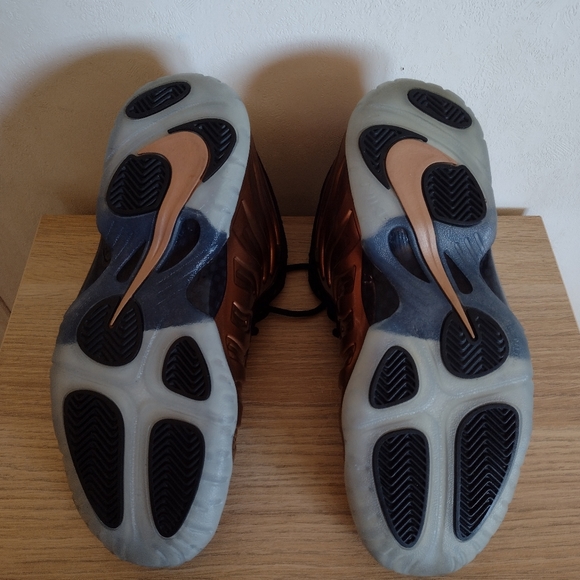 Nike Little Posite One Copper Big Kids 644791-004 - Picture 9 of 13